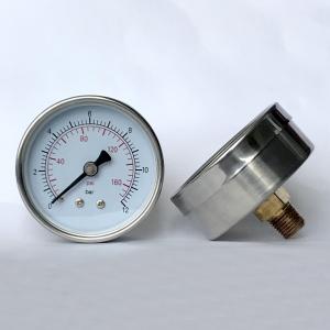 Wholesale PT NPT G BSP Stainless Steel Pressure Gauge 63mm 160 Psi Pressure Gauge from china suppliers