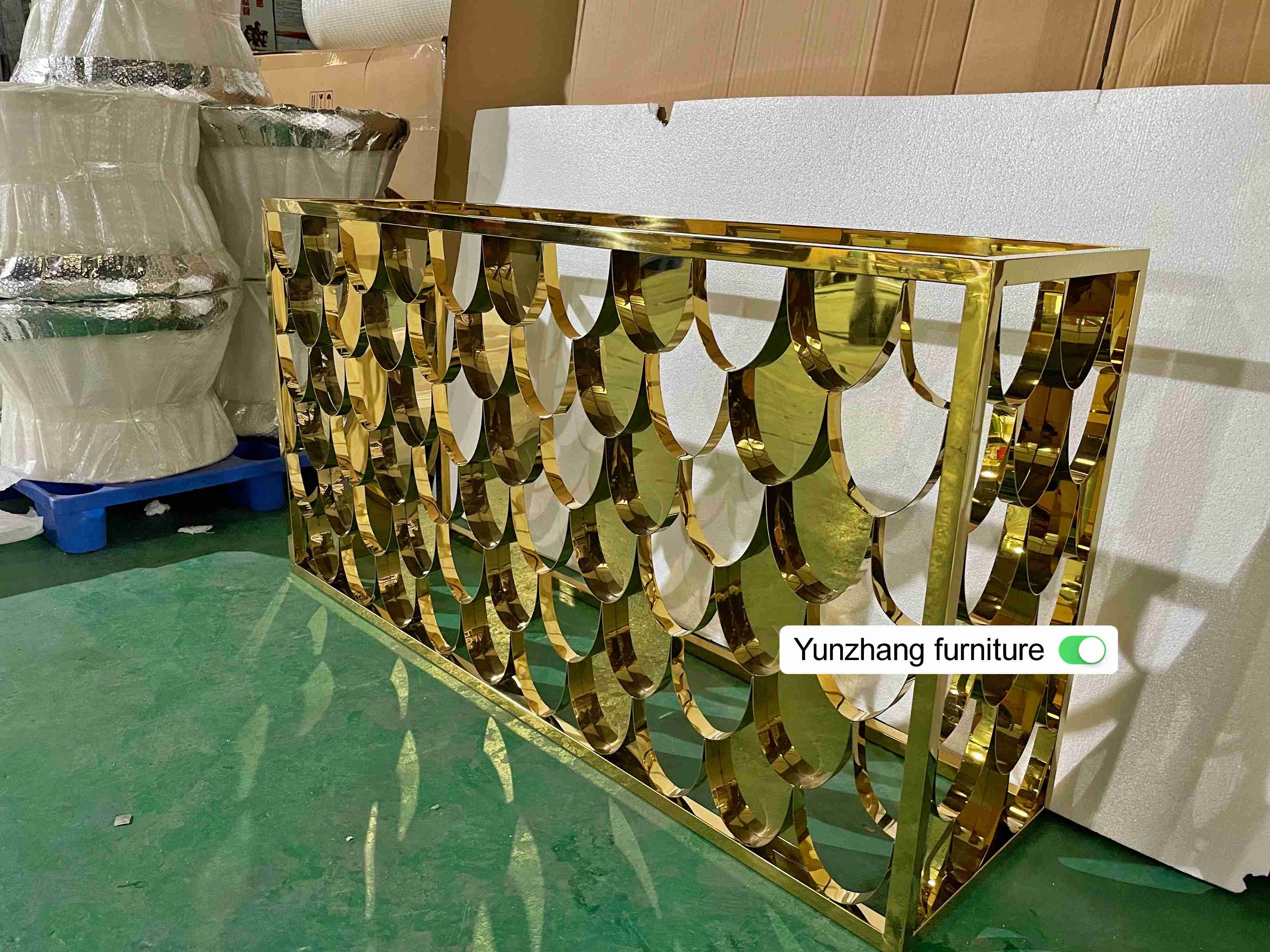 Gold Color Metal Bar Table Console Table 150cmx40cmx80cm 201SS