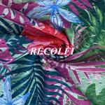 200GSM Micro Fiber Stripe Activewear Knit Fabric Floral Design Warm Up Suit