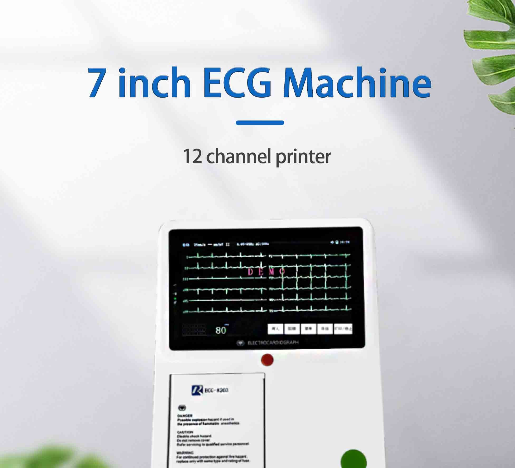 Multi Language 3 Channels Medical ECG Machine Including 80mmx20m Thermal Paper