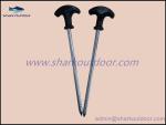 Plastic head screw tent pegs for outdoor camping