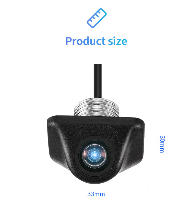 Waterproof Rear View Reverse Parking Camera Little Korean Style Unlit 18.5mm Perforated