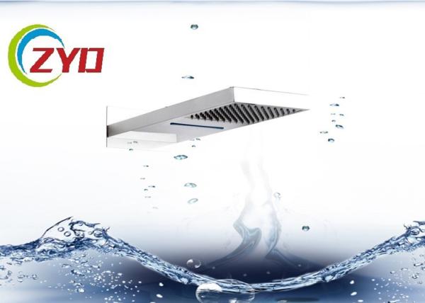 230x530mm Solid Square Ultra Thin Brushed 304 Stainless Steel Waterfall Shower