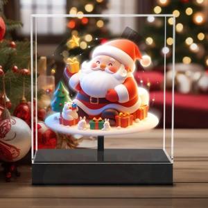 Wholesale 20CM Indoor Advertising Equipment 3D Hologram Fan For Christmas Supermarket Bar New Digital Signage Displays from china suppliers