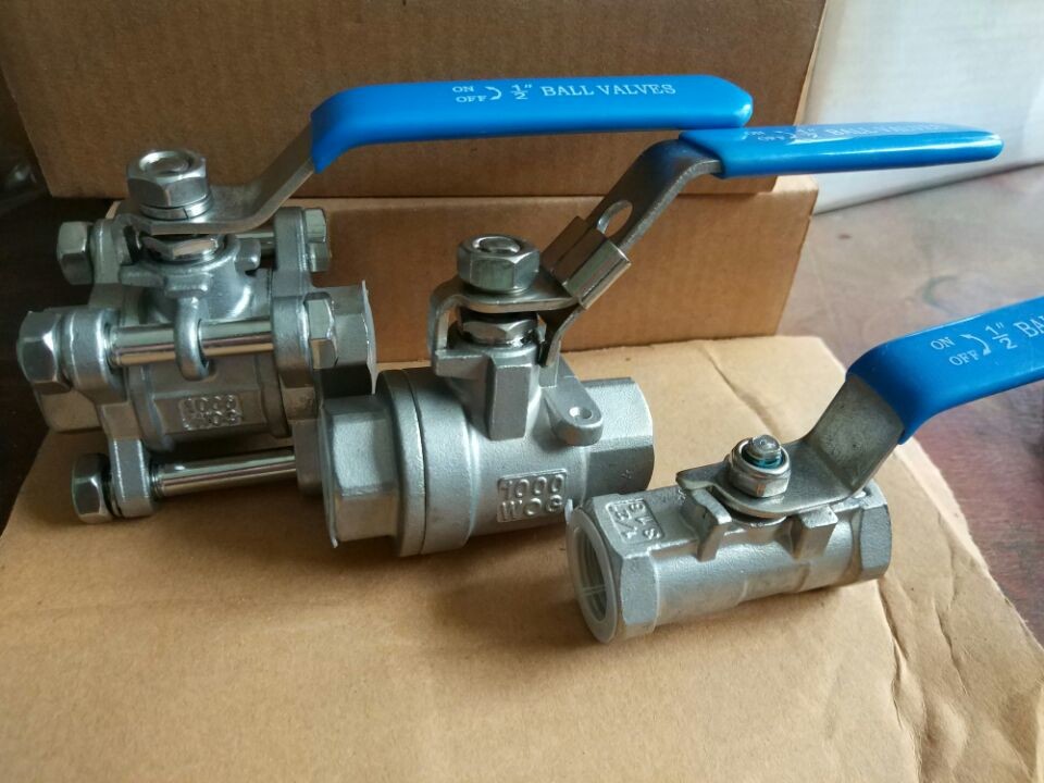 1/2" Female Thread Stainless Steel Ball Valve Wcb / 304 / 316 1000wog CF8M RPTFE PPL Seat PAD