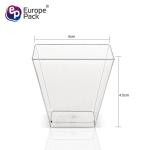 Food grade environmental protection material disposable square 58ml ps cup