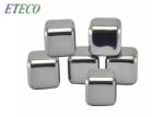 Reusable Stainless Steel Ice Cubes / Recycled Metal Whiskey Cubes Cool Juice