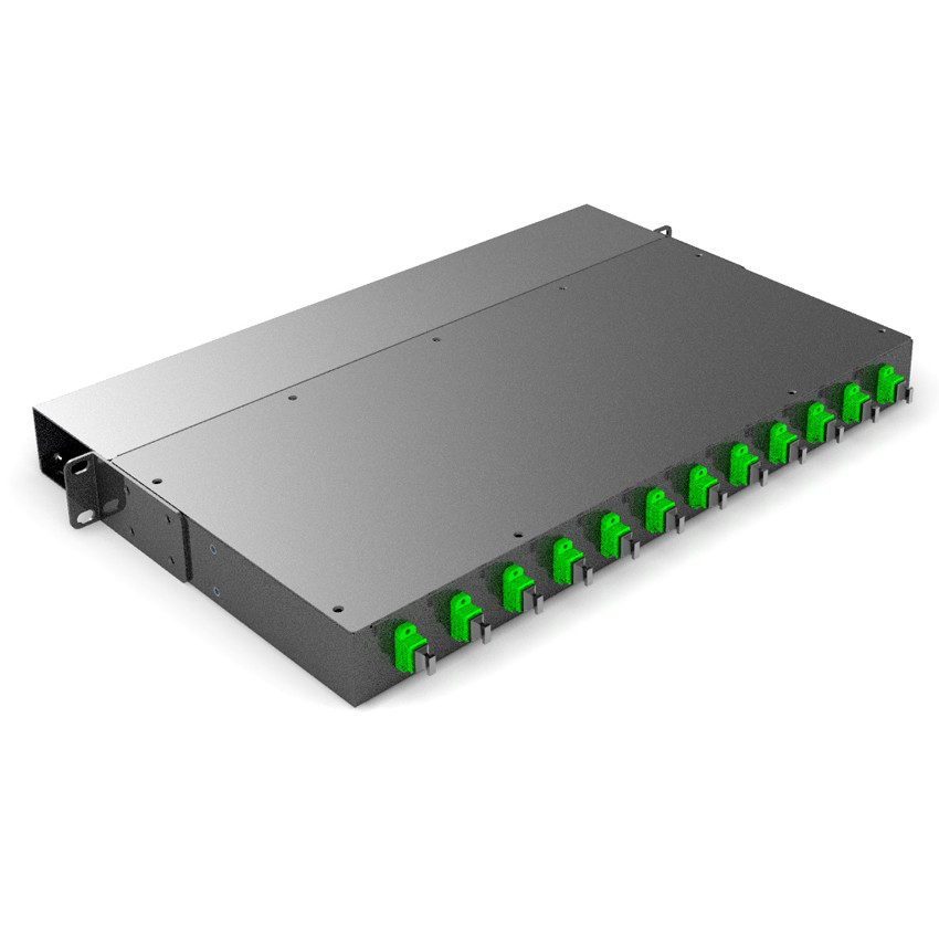 MPO / LC 96 Cores Optical Terminal Box Transceiver Video Switch Rack