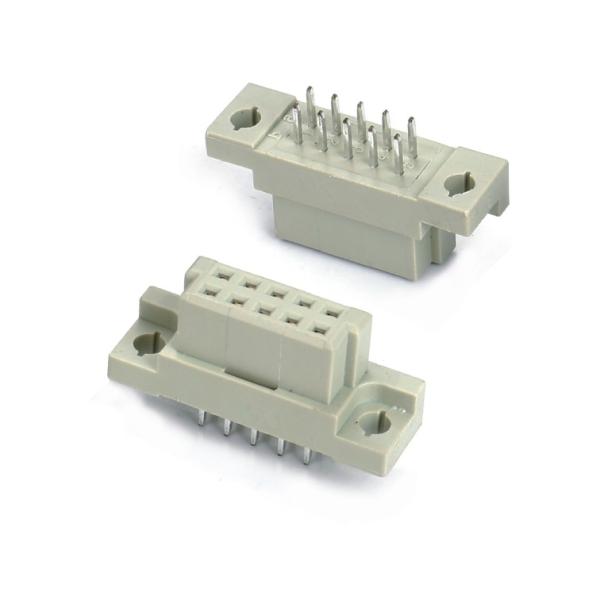 DIN 41612 Connector 2 Row 10 Pin Female Pins Straight Through Hole 2x5 Pitch 2