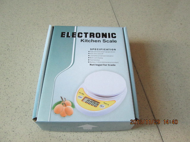 Round Platform Kitchen Weight Scale 5kg With Over Load Indication
