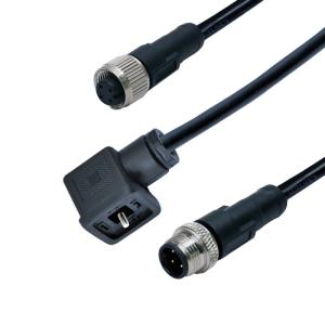 Wholesale High Pressure Solenoid Valve Plug To M12 5pins Female Straight Connector IP67 IP68 from china suppliers