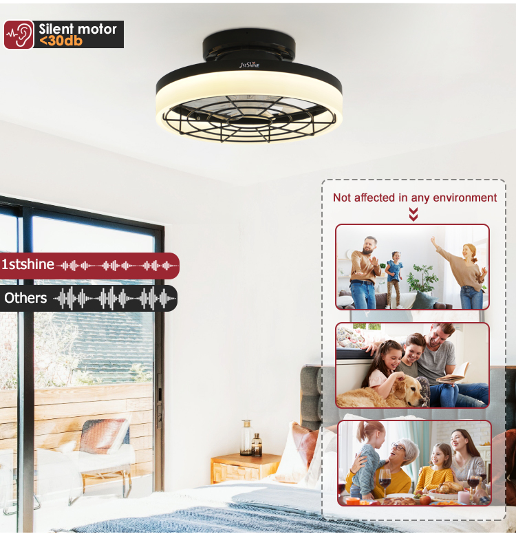 16" LED Ceiling Fan for Bedroom Living Room Dining Room or Office CB Certified