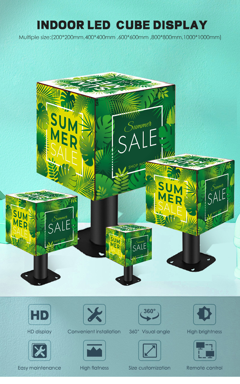Indoor Custom P2.5mm Led Magic Cube , Video Screen Led Cube Display