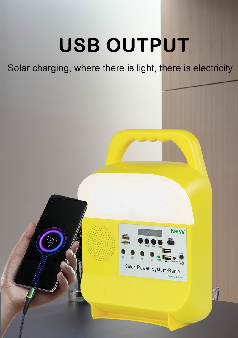 SRE-585 Rechargeable Sun Solar Power Lighting System Generator Portable With Battery