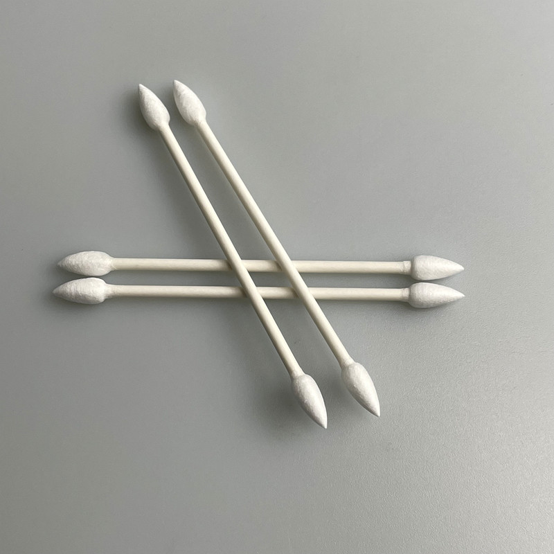 Double Pointy Tight Head Industrial Cotton Buds 25 PCS 3 Inch Biodegradable