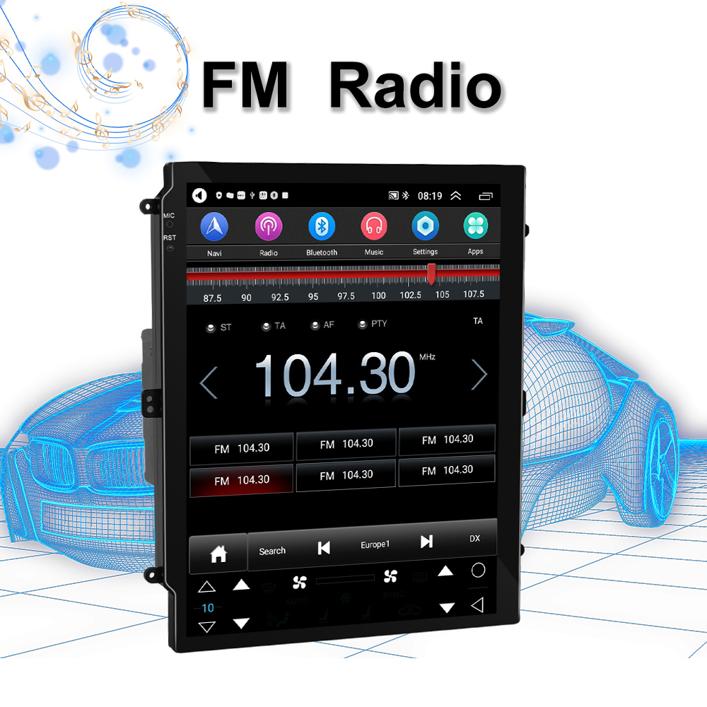 Android 10.1 GPS Navigation 2 32G Car Radio 9.7'' 2 DIN with Built-in Wireless CarPlay