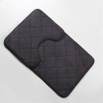 Tufted Memory Foam Anti Slippery Bathroom Mat 3 Piece Bathroom Rug Set