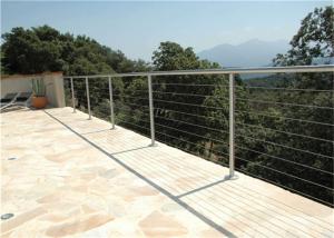 Wholesale Outdoor Top Mount Building Railing 6mm Stainless Steel Wire Handrail Systems from china suppliers
