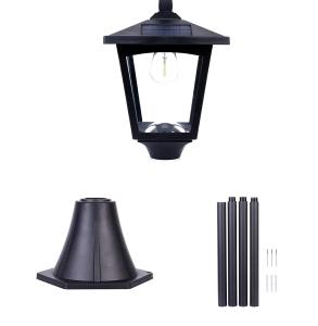 Wholesale Outdoor Vintage Solar Powered Post Lights Waterproof IP65 For Garden Lawn Pathway Driveway from china suppliers