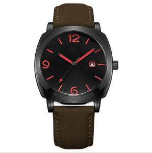 Wholesale 3ATM Style Quartz Stainless Steel Watch Japan Movement Genuine Leather Band from china suppliers