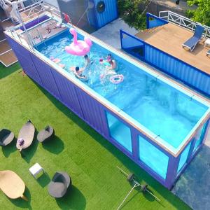 Wholesale Tesia Factory Price Prefabricated Customized Color 20ft 40ft Steel Shipping Container Swimming Pool from china suppliers