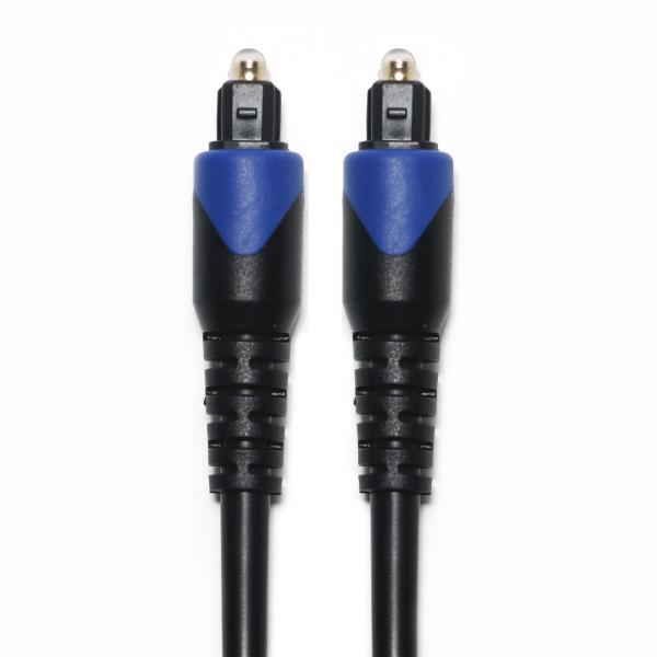 Blue&​Toslink Digital Cable OD4.0 Optic Fiber Cable Plated PVC Cope Round
