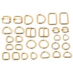 Square Antioxidant Metal D Rings Gold Tearproof Rustproof For Luggage Belts