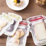 Factory Price Mason Jar Shape Storage Bags Snacks Candy Fresh Zipper Seal Food