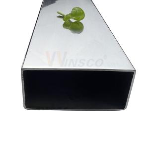 Wholesale 0.8mm-5.0mm Thickness Inox Flat Tube 100mmx50mm Large Size Stainless Steel Rectangular Pipe 201 304 316 Grade from china suppliers