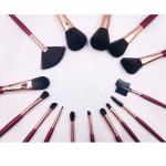 Customized Logo Eye Makeup Brush Set 15 Pieces Pearl Style Plastic Handle