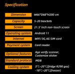 Micron Smart Vending Fresh Food Snack Drink Smart Fridge Vending Machine With