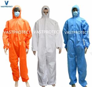 Wholesale Cat 3 Type 5/6 Protective Clothing Overalls for Asbestos Removal Logo Sticker Free from china suppliers
