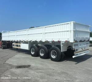 Wholesale 60 ton Heavy Load 3 Axle Van Type Sidewall Semi-Trailer with Heavy Mechanical Suspension from china suppliers