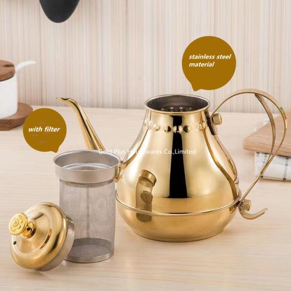 Arabic style hot sale cafetiere portable coffee pot fine mouth personalized