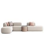Nordic Minimalism Sofa Set for Office/Bedroom Innovative Arc Fabric for