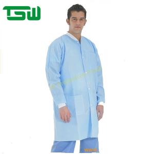 Wholesale Polypropylene Large Size Disposable Nonwoven Lab Coat With Knitted Cuff from china suppliers