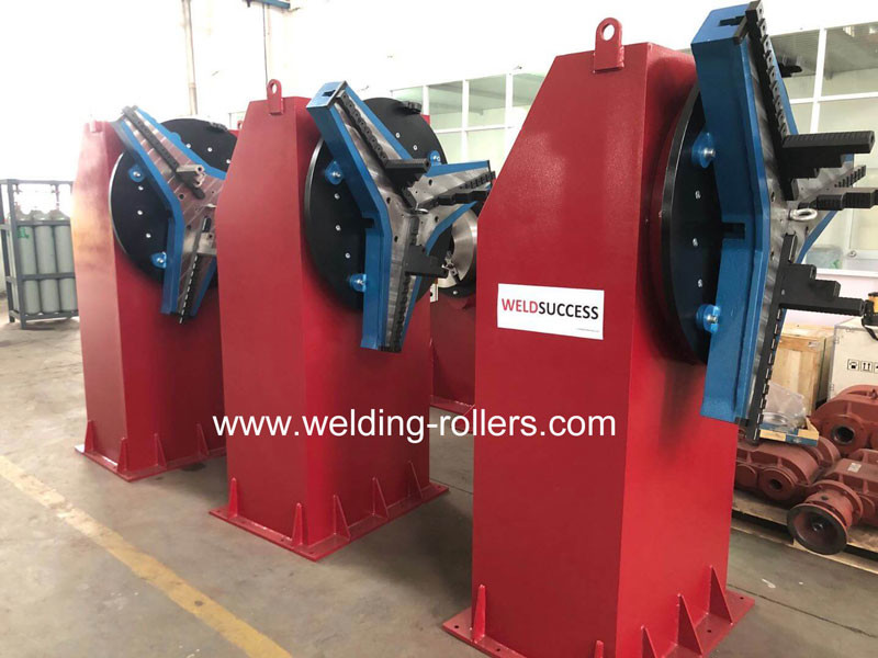 H Type Rotary Welding Positioner 3 Ton Head Tail Stock With Foot Pedal Control