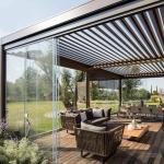 Backyard Aluminum Gazebo Villa Garden Leisure Shade Gazebo With Metal Roof