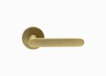 Geometric Style Brass Door Handles 131mm 57mm Door Lever Handle on Rosette