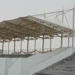 Q235B Tension Membrane Structure Architecture 0.36mm-0.6mm Roof Long Span