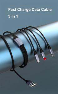 Wholesale Data Cable 3 in 1 Fast Charging Data wire from china suppliers