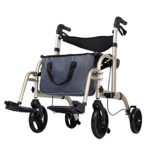 Wholesale Folding Wheels Rollator Wheelchair Walker Aluminum Alloy , Trolley Walkers For Disabled from china suppliers
