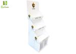 White Floor Free Standing Cardboard Displays 3 Tier For Jewelry