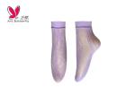 Professional Red Lace Ankle Socks Front Geometric Jacquard Anklets