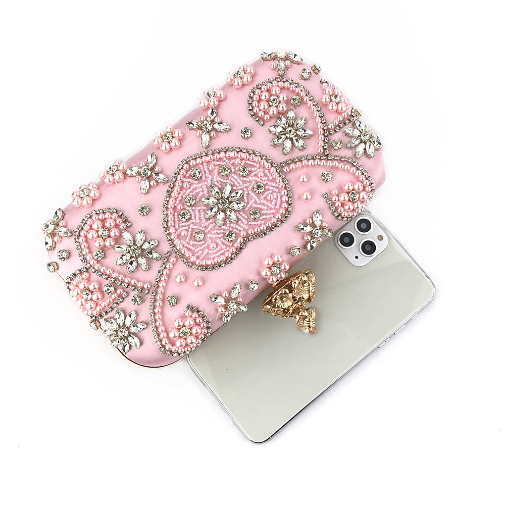 Luxurious 20*6*11.5CM Rhinestone Embroidered Diamond Clutch Bag for Elegant Evenings