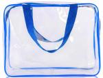 EN71 ISO9001 Zippered Gift Bags Clear Plastic Cosmetic Travel Bag 0.3mm