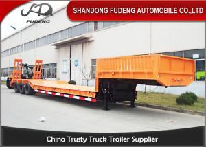 Wholesale SKD Type Low Base Trailer , Machine Carrying Gooseneck Truck Low Bed Trailer from china suppliers