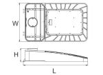 Garden LED Shoebox Area Light , Outdoor Led Street Lights 370V - 480V