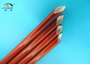 Wholesale UL E333178 Approval Flexible Braided Fiberglass Sleeve / Silicone Rubber Fiberglass Sleeving from china suppliers