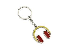 Wholesale Iron Cute Enamel Key Chains Souvenir Gift Metal Headphone Keyring from china suppliers